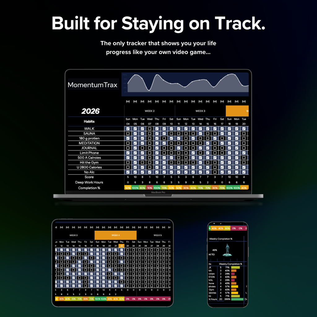 Momentum-Based Habit Tracker Dashboard (Digital Download)