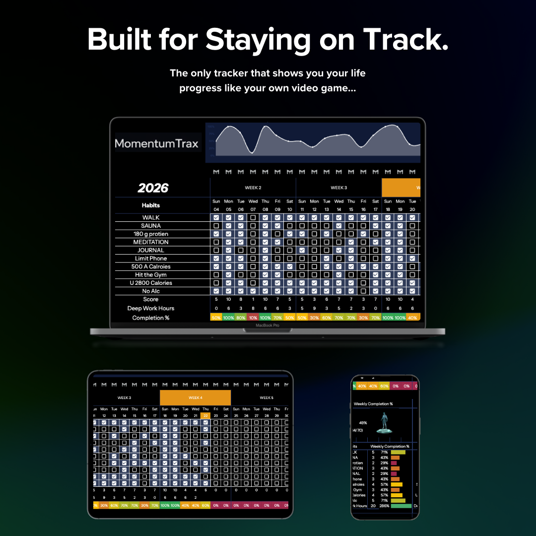 Momentum-Based Habit Tracker Dashboard (Digital Download)